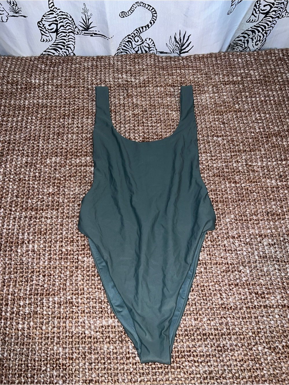aerie Olive Green Scoop One-Piece Swimsuit